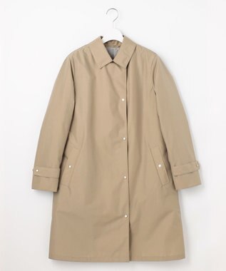 J.PRESS LADIES 【洗える】スパンライクナイロンタッサー ステンカラー コート キャメル系