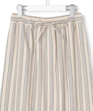 J.PRESS YORK STREET 【WOMEN】リネンストライプ スカート アイボリー系1