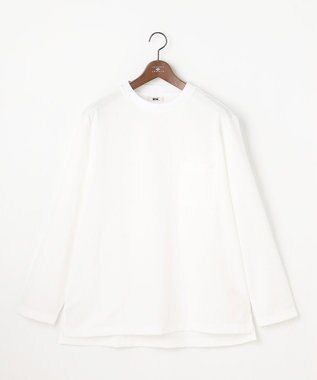 JOSEPH ABBOUD 【キングサイズ・JAPANファブリック・日本縫製・清涼】ミラノリブWフェイス長袖Tシャツ ホワイト系