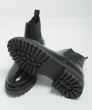 BONTRE 【LucaGrossi/ルカグロッシ】サイドゴアタンクソールブーツ ブラック