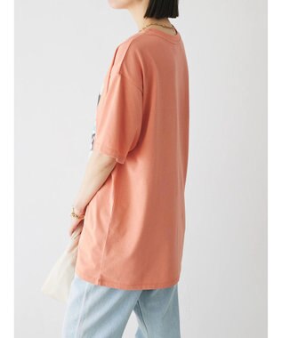 Green Parks レトロフラワーロゴ入りプリントＴシャツ Orange