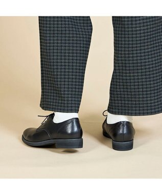 ing <ing>ソフトレザーレースアップシューズ ブラック