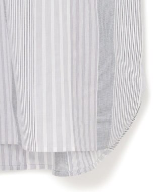 J.PRESS YORK STREET 【WOMEN】マルチストライプ シャツワンピース グレー系1