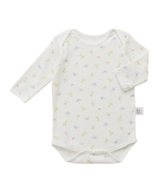 MIKI HOUSE HOT BISCUITS 【70-80cm】 長袖ボディシャツ(かぶり仕様) マルチカラー