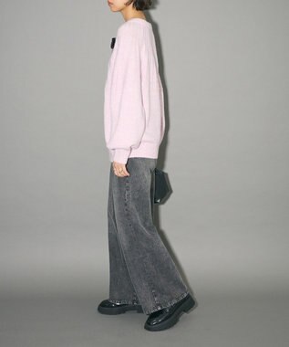 Green Parks ボウタイリボン付きニット Light Pink