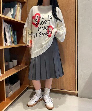 WEGO グラフィックBIGニットプルオーバー 柄2