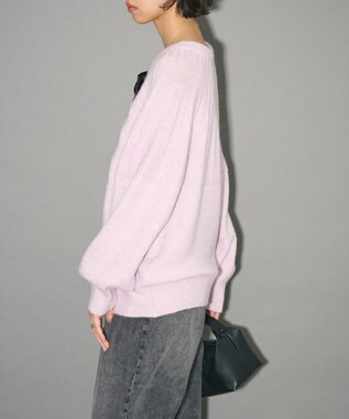 Green Parks ボウタイリボン付きニット Light Pink