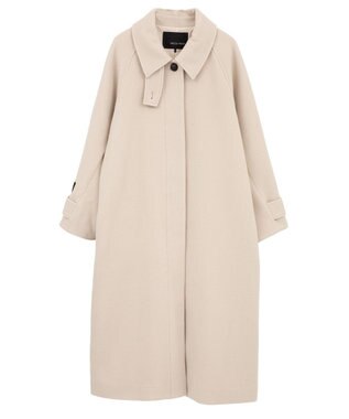 YECCA VECCA ウール混ステンカラーロングコート Light Beige