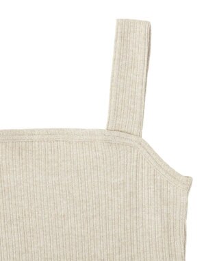 earth music&ecology チェーンリブラメカットタンクトップ Beige