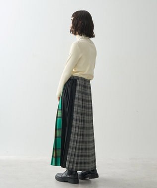 AMERICAN HOLIC シャギーチェックプリーツスカート Green