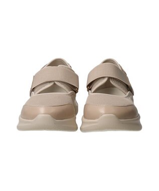 Bridget Birkin 【PARADIS COULEUR】ボリュームソールストラップスニーカー ベージュコンビ