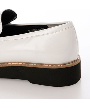 MODE ET JACOMO <carino>【レイン対応】【2WAY】厚底タッセルローファー ホワイト