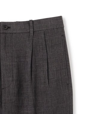 UNFILO MENS ウーリーノ 2タックスラックス グレーチェック