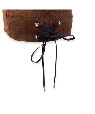 林八百吉商店 un chapeau  編上げキャップ ブラウン