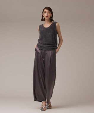 GRACE CONTINENTAL オフタートルニットトップ グレー