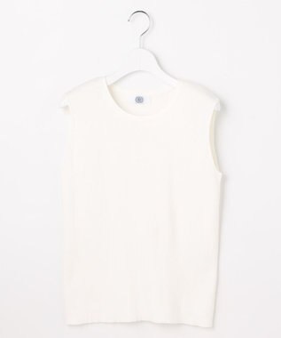J.PRESS LADIES FINE COTTON SLEEVELESS タンクトップ オフホワイト系