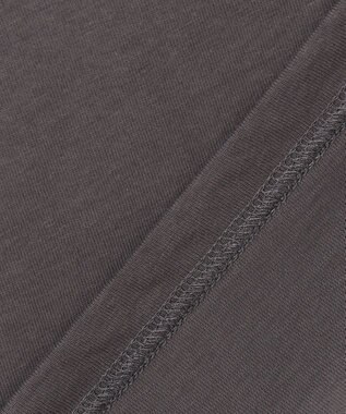 ANY L ロゴロングTシャツ チャコール×オフロゴ