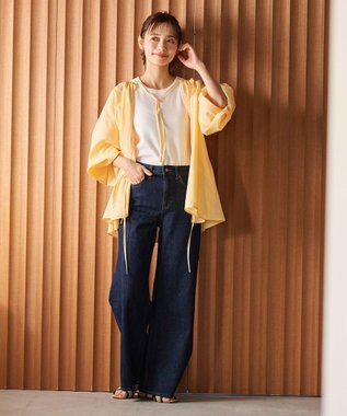 #Newans 2WAYシアーボレロブラウス イエロー