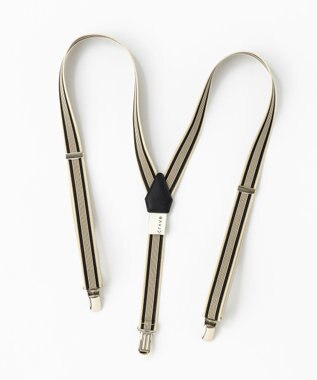 uncrave 【uncrave WHITE】サスペンダー ブラック×エクリュ