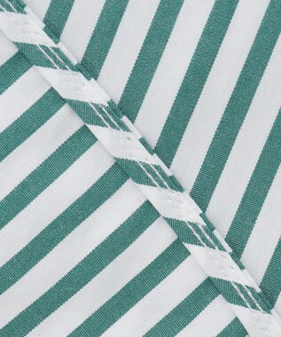 UNFILO 【洗える】イージーケア オーバーシャツ グリーン×ホワイト