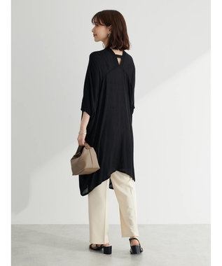 Green Parks らくスレストレートパンツ Ivory