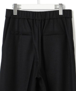 23区 ウールミルドジャージー セミワイド パンツ ブラック系