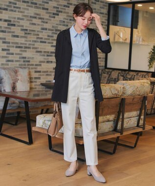 Tiaclasse L 【おのののかさん着用】「サマケア 」フード付きカットソーロングカーディガン ブラック