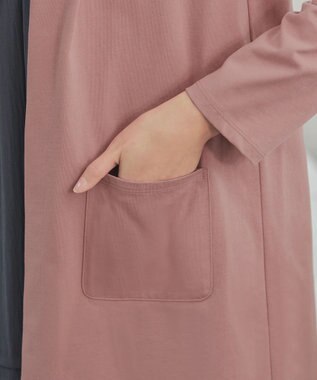 Tiaclasse L 【おのののかさん着用】「サマケア 」フード付きカットソーロングカーディガン ピンク