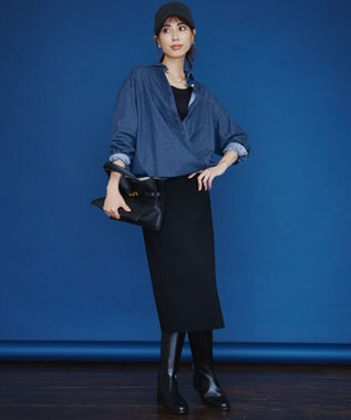 23区 S 【Oggi6月号掲載/新色追加】オーガニック コットンリブ タンクトップ ブラック系