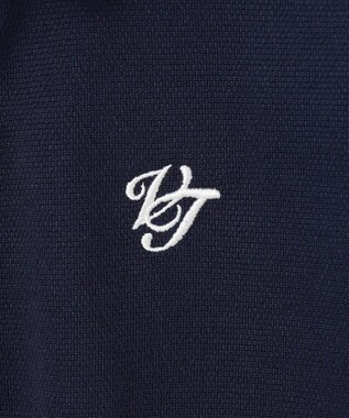 23区GOLF 【WOMEN】ピラミッドカノコ 半袖ポロシャツ ネイビー系