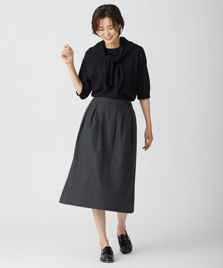 J.PRESS LADIES L 【洗える】 レーヨンエリートストレッチ カーディガン ブラック系