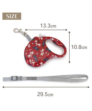 PET PARADISE リサとガスパール 伸縮リード 《パリ柄》 レッド