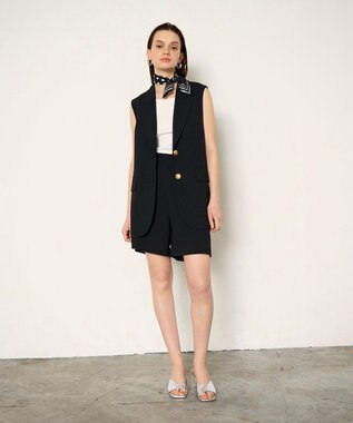 GRACE CONTINENTAL ブッチャーテーラーベスト ブラック