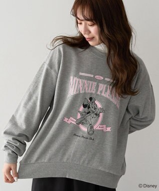 Green Parks ミッキー＆フレンズ／ラウンドヘム裏毛プルオーバー Gray Mixture