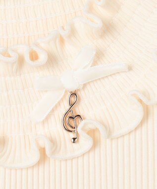 ANY KIDS 音符チャーム付き カットソー エクリュ