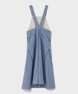 GRACE CONTINENTAL シャンブレーツイードジャンパースカート ブルー