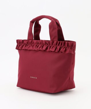 TOCCA 【ショルダー取り外し可能】FRILL GARLAND NYLONTOTE  トートバッグ レッド系