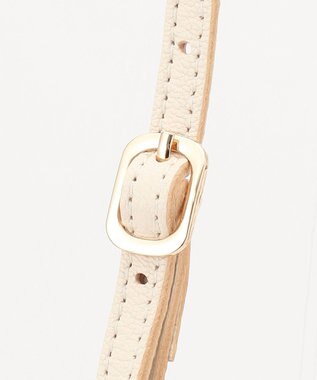 UNBILLION perche 牛革ハラコタイプ×ゴートハーフムーン2wayボストン アイボリー