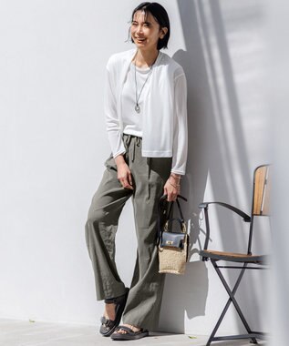 23区 【一部店舗限定/洗える】マルチ機能 シアー クロップド カーディガン ホワイト系