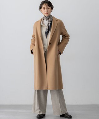 23区 S 【CLASSY.掲載/洗える】スムージーコットン タートルネック ニット ホワイト系