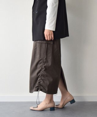 INTER-CHAUSSURES 【FABIO RUSCONI】オーナメントパンプス ライトベージュコンビ