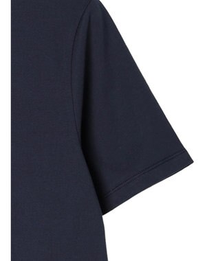 earth music&ecology ロゴソリッドミニマルＴシャツ Navy