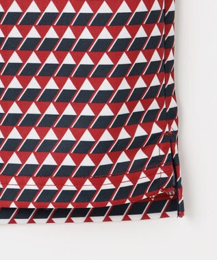 23区GOLF 【MEN】フラッグ総柄ポロシャツ レッド系5