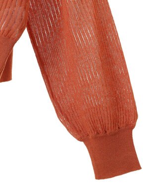 Green Parks ラメシアーリブニットプルオーバー Orange