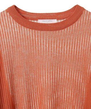 Green Parks ラメシアーリブニットプルオーバー Orange