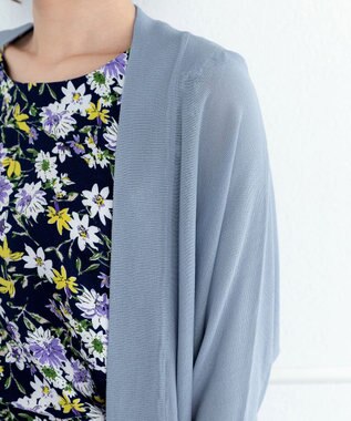 Tiaclasse L 【洗える】体型カバーも叶うドルマンニットカーディガン サックス