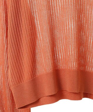 Green Parks ラメシアーリブニットプルオーバー Orange