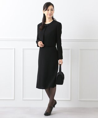 組曲 NOIR モランナ経二重 ジャケット+ワンピース ブラック系