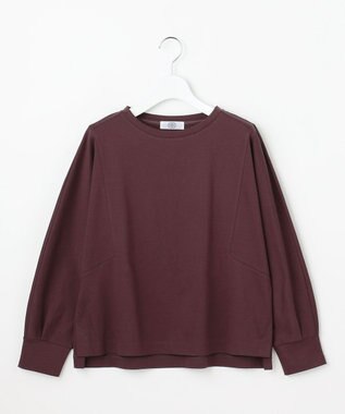 J.PRESS LADIES ポンチ ボートネック カットソー バーガンディ系