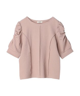 earth music&ecology ジャガードパワショルプルオーバー Beige